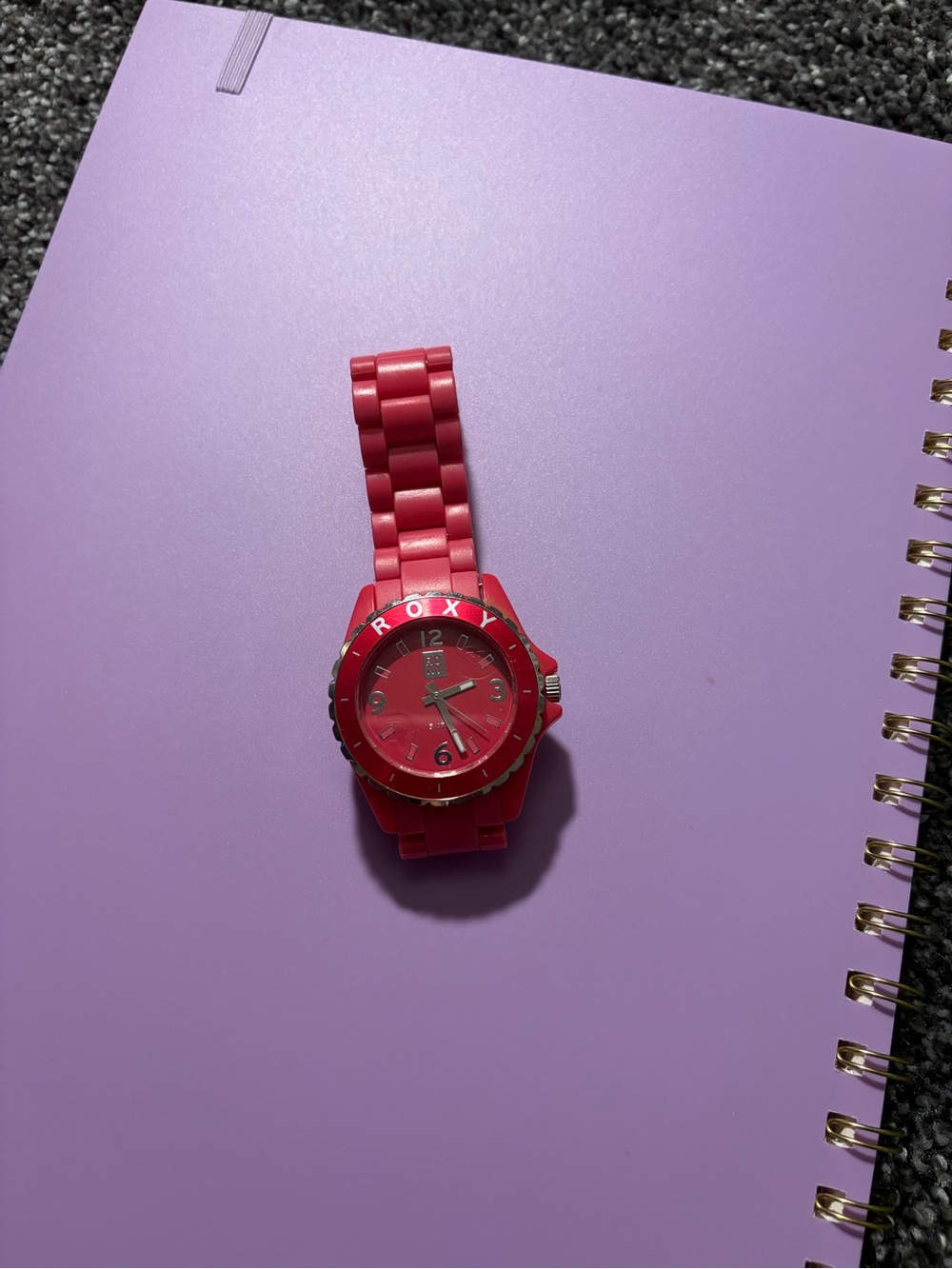 Roxy Pink-Red Resin Link Watch